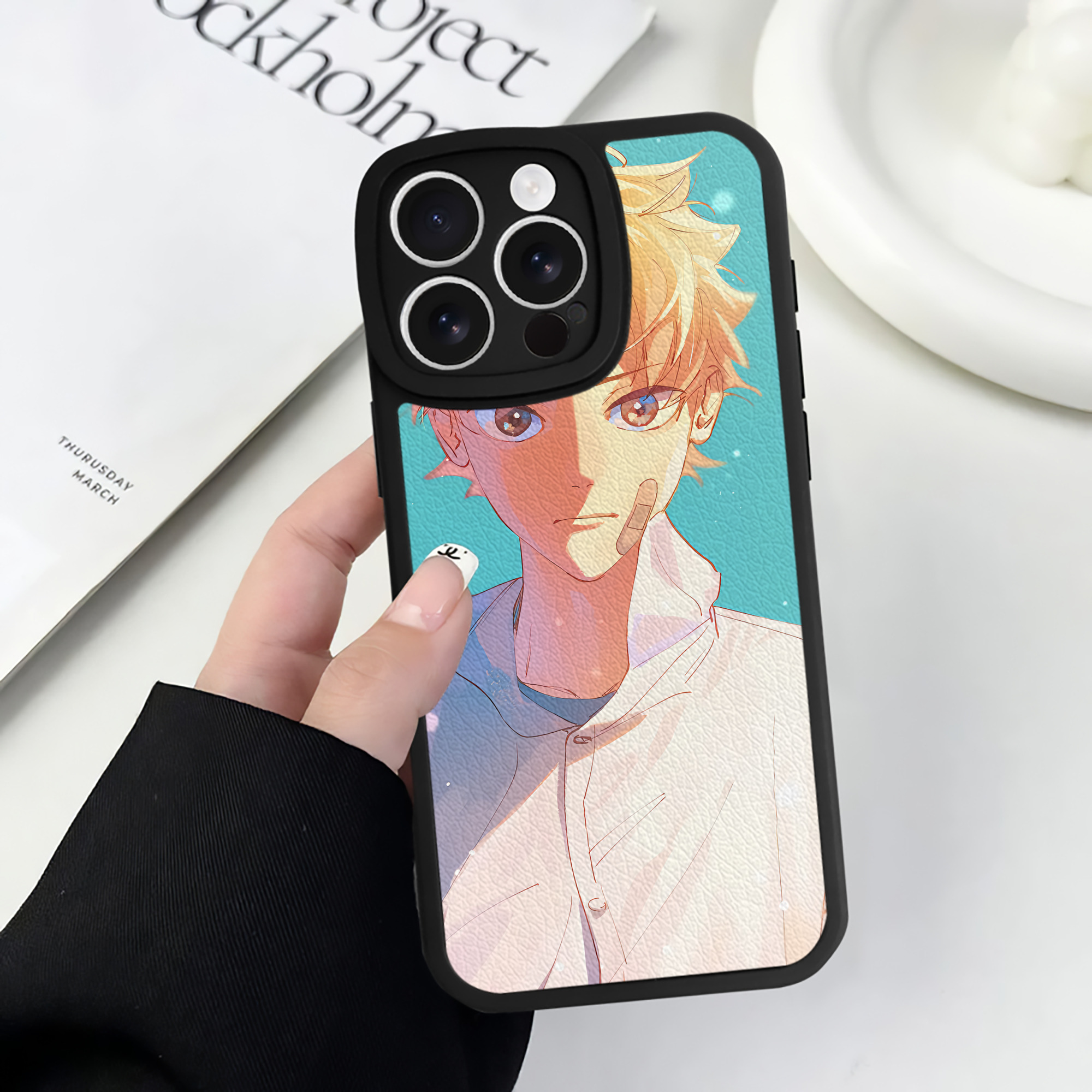 （画像用） ハイキュー!! Haikyu!! 【iPhone 16シリーズ対応】シリコンスマホケース（レザー調） 材質：シリコン